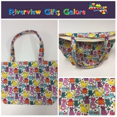 Large Tote Bag - Multi Coloured Cats Large Tote Bag - Multi Coloured Cats